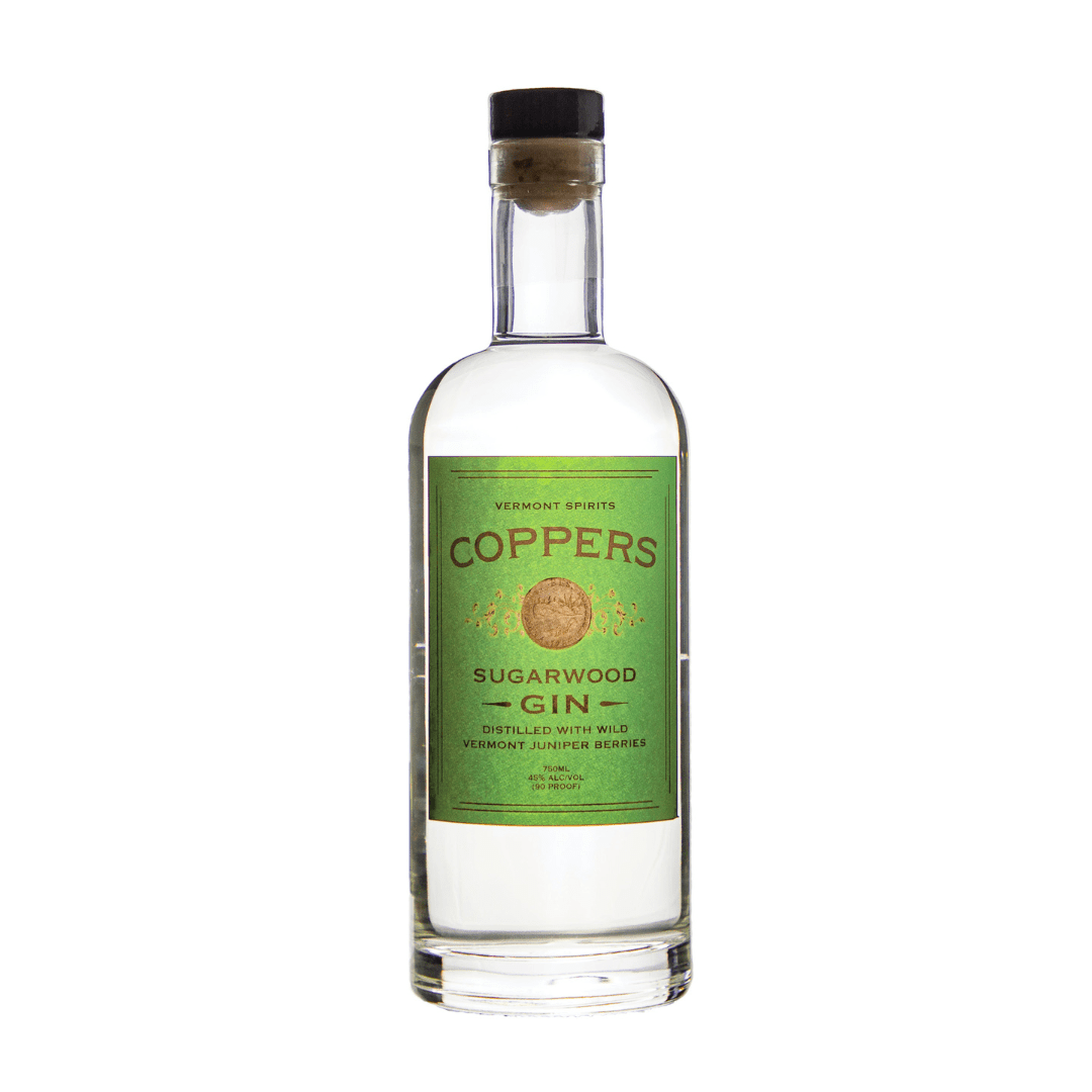 bottle of gin white background