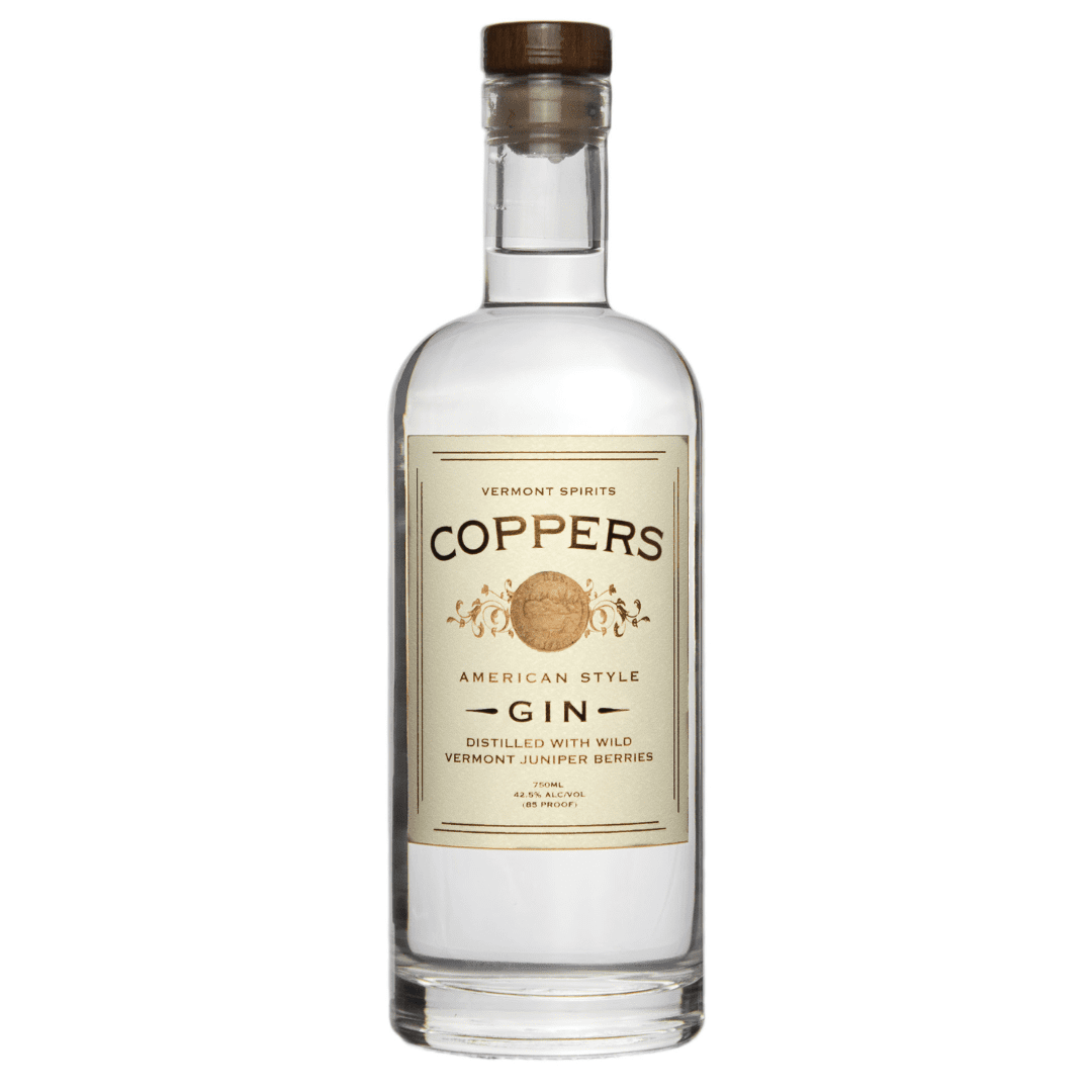 bottle of gin white background