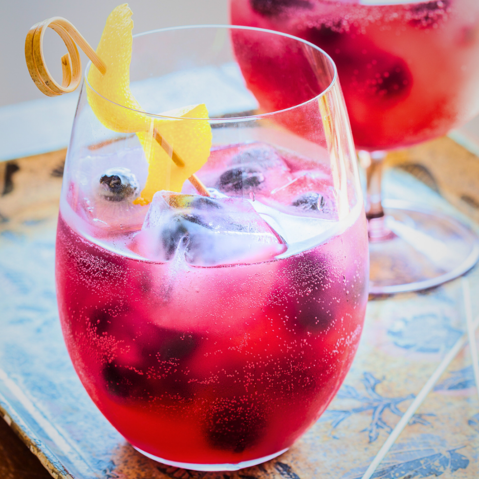 Blueberry Basil American Gin Spritzer Vermont Spirits Distilling Co